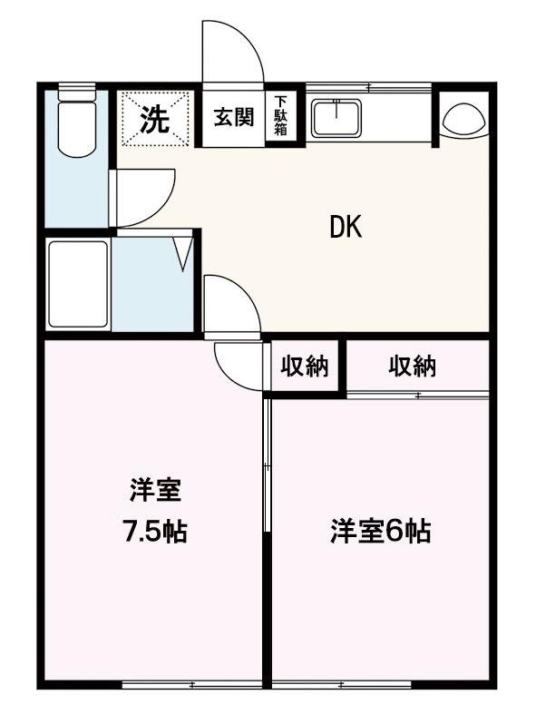 清水ハイツ１０５間取り図